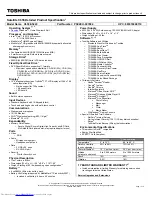 Toshiba C655-S5229 Specifications preview