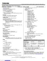 Preview for 1 page of Toshiba C655-S5231 Specifications