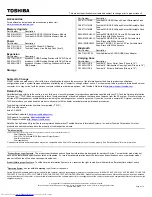 Preview for 2 page of Toshiba C655-S5231 Specifications