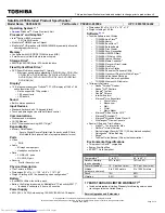 Toshiba C655-S5235 Specifications preview