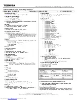 Preview for 1 page of Toshiba C655-S5335 Specifications