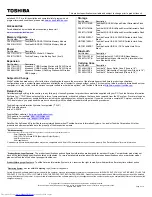 Preview for 2 page of Toshiba C655-S5335 Specifications