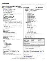 Toshiba C655D-S5126 Specifications предпросмотр