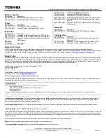 Preview for 2 page of Toshiba C655D-S5126 Specifications