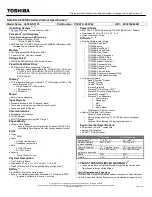 Toshiba C655D-S5135 Specifications preview