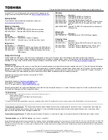 Preview for 2 page of Toshiba C655D-S5138 Specifications