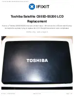 Предварительный просмотр 1 страницы Toshiba C655D-S5200 Replacement Manual