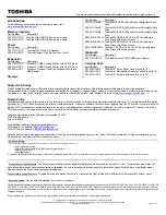 Preview for 2 page of Toshiba C655D-S5200 Specifications