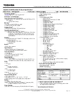 Toshiba C655D-S5228 Specifications preview