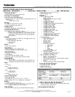 Toshiba C655D-S5230 Specifications preview