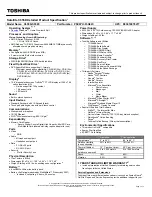 Toshiba C655D-S5300 Specifications preview