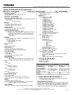 Toshiba C655D-S5336 Specifications preview