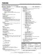 Toshiba C675-S7200 Specifications preview