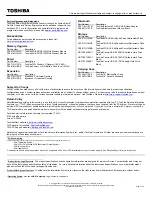 Preview for 2 page of Toshiba C675D-S7328 Specifications