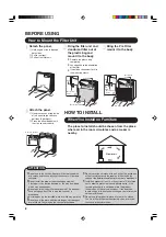 Preview for 8 page of Toshiba CAF-G3A Owner'S Manual