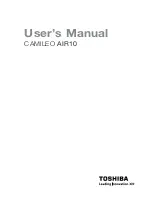 Preview for 1 page of Toshiba CAMILEO AIR10 User Manual