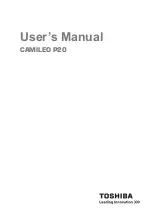 Preview for 1 page of Toshiba CAMILEO P20 User Manual