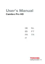 Toshiba Camileo Pro HD User Manual preview