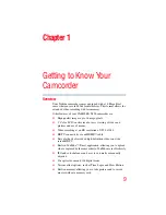 Предварительный просмотр 9 страницы Toshiba CAMILEO X100 User Manual