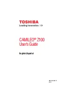 Toshiba CAMILEO Z100 User Manual preview