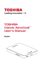 Preview for 1 page of Toshiba Canvio AeroCast HDTU110XKWC1 User Manual