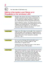 Preview for 2 page of Toshiba Canvio AeroCast HDTU110XKWC1 User Manual