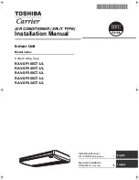 Предварительный просмотр 1 страницы Toshiba CARRIER RAV-SP180CT-UL Installation Manual