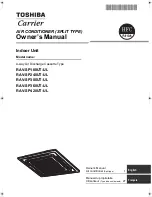 Предварительный просмотр 1 страницы Toshiba CARRIER RAV-SP180UT-UL Owner'S Manual