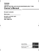 Toshiba Carrier RBC-AMS41UL Owner'S Manual preview