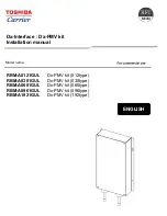 Preview for 1 page of Toshiba Carrier RBM-A0121GUL Installation Manual