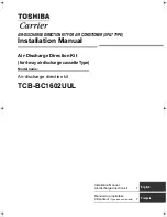 Toshiba CARRIER TCB-BC1602UUL Installation Manual preview