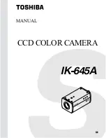 Toshiba CCD Color Camera IK-645A Product Manual preview