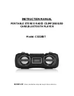 Toshiba CD328BT Instruction Manual preview