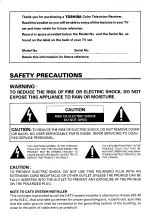 Preview for 2 page of Toshiba CE20D10 Owner'S Manual