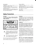 Предварительный просмотр 2 страницы Toshiba CE36G15 Owner'S Manual