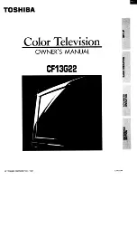 Предварительный просмотр 1 страницы Toshiba CF13G22 Owner'S Manual