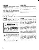 Preview for 2 page of Toshiba CF19F22 Owner'S Manual