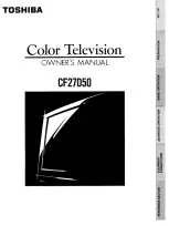 Toshiba CF27D50 Owner'S Manual preview