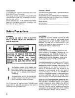 Preview for 2 page of Toshiba CF27E30 Owner'S Manual