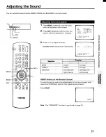 Предварительный просмотр 21 страницы Toshiba CF27E55 Owner'S Manual