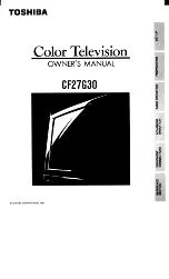 Предварительный просмотр 1 страницы Toshiba CF27G30 Owner'S Manual