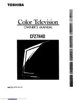 Toshiba CF27H40 Owner'S Manual preview