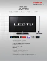 Preview for 1 page of Toshiba Cinema 46VX700U Specifications