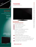 Предварительный просмотр 1 страницы Toshiba Cinema REGZA 55SV670U Specification Sheet