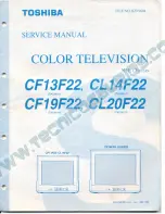 Preview for 1 page of Toshiba CL14F22 Service Manual