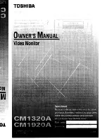 Toshiba CM1320A Owner'S Manual preview