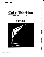 Предварительный просмотр 1 страницы Toshiba CN27G95 Owner'S Manual