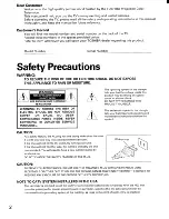 Предварительный просмотр 2 страницы Toshiba Color Stream TP43H95 Owner'S Manual