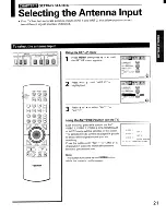 Предварительный просмотр 21 страницы Toshiba Color Stream TP43H95 Owner'S Manual