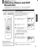 Предварительный просмотр 31 страницы Toshiba Color Stream TP43H95 Owner'S Manual